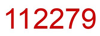Number 112279 red image
