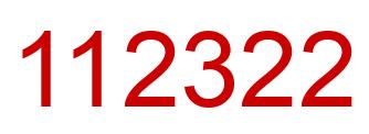 Number 112322 red image