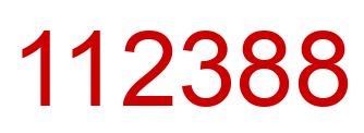 Number 112388 red image