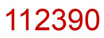 Number 112390 red image