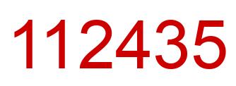Número 112435 imagen rojo