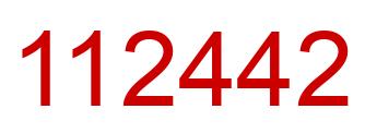 Number 112442 red image