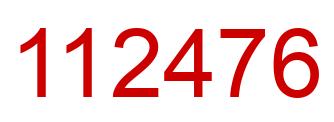 Number 112476 red image