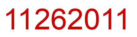 Number 11262011 red image