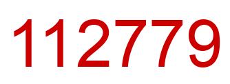 Number 112779 red image