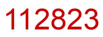 Number 112823 red image