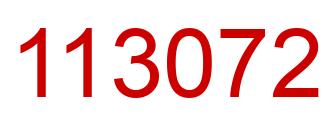 Number 113072 red image