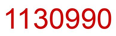 Number 1130990 red image