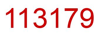 Number 113179 red image
