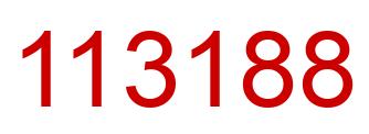 Number 113188 red image