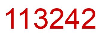 Número 113242 imagen rojo