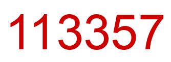 Number 113357 red image
