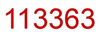 Number 113363 red image