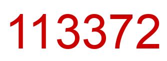 Number 113372 red image