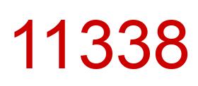 Number 11338 red image