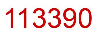 Number 113390 red image