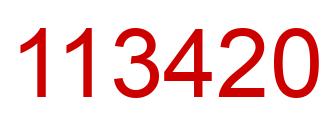 Number 113420 red image
