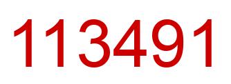 Número 113491 imagen rojo