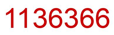 Number 1136366 red image