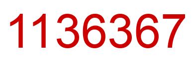 Number 1136367 red image
