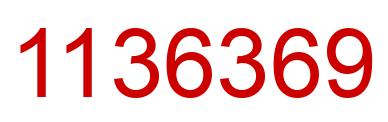 Number 1136369 red image