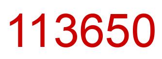 Número 113650 imagen rojo