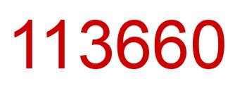 Number 113660 red image