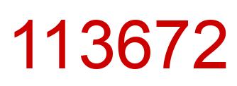 Number 113672 red image