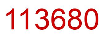 Number 113680 red image