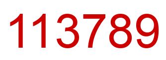 Número 113789 imagen rojo