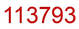 Número 113793 imagen rojo