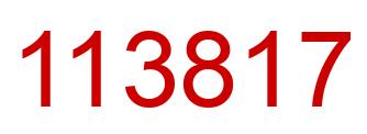 Number 113817 red image