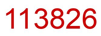 Number 113826 red image