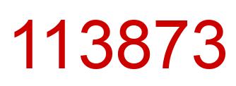 Number 113873 red image