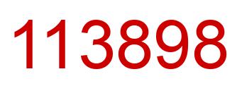 Number 113898 red image