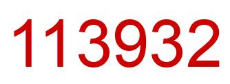 Number 113932 red image