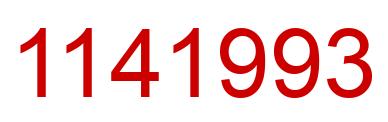 Number 1141993 red image