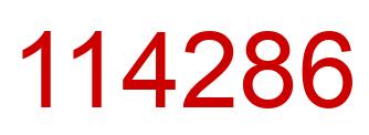 Number 114286 red image
