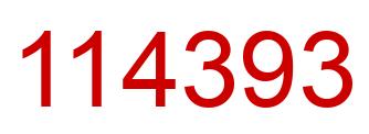 Number 114393 red image