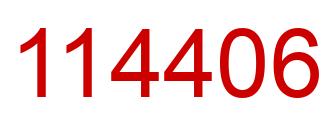 Number 114406 red image