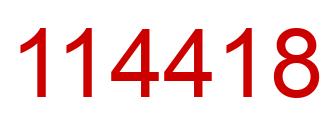 Number 114418 red image