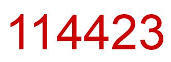 Number 114423 red image