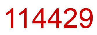Number 114429 red image