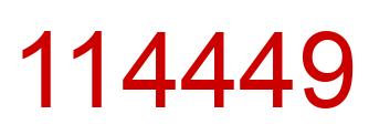 Number 114449 red image
