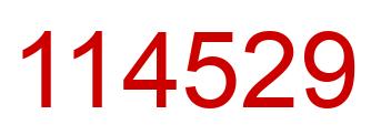 Number 114529 red image