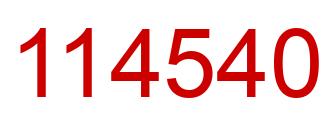 Número 114540 imagen rojo