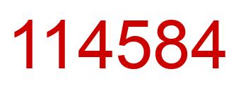 Number 114584 red image