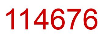 Number 114676 red image