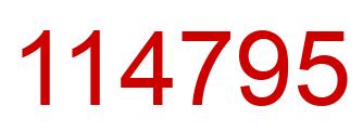 Número 114795 imagen rojo