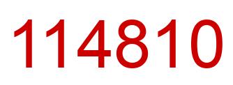 Number 114810 red image